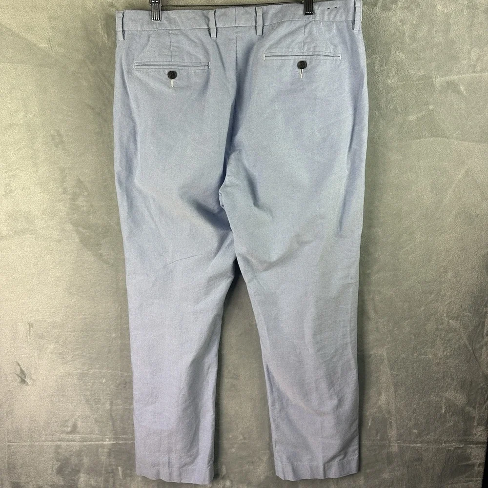 J.Crew Bowery Classic Chino Pants Men's 36x30 Blue Cotton Flat Front Casual - Picture 6 of 11